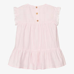 Laranjinha-Girls Pink & White Striped Dress | Childrensalon Outlet
