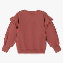 Laranjinha-سويتشيرت قطن لون أحمر للبنات | Childrensalon Outlet