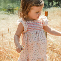 Laranjinha-Girls Rose Cotton Blossom Gown | Childrensalon Outlet