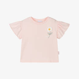 Laranjinha-Girls Soft Pink Floral Tee | Childrensalon Outlet