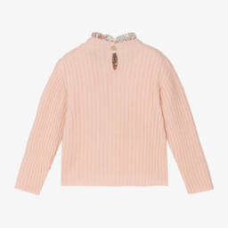 Laranjinha-Girls Soft Pink Knit Jumper | Childrensalon Outlet
