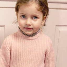 Laranjinha-Girls Soft Pink Knit Jumper | Childrensalon Outlet