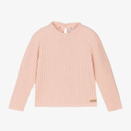 Laranjinha-Girls Soft Pink Knit Jumper | Childrensalon Outlet