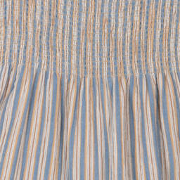 Laranjinha-Girls Striped Blue Cotton Sundress | Childrensalon Outlet