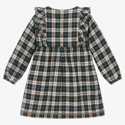 Laranjinha-Girls Tartan Twill Ruffle Dress | Childrensalon Outlet