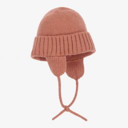 Laranjinha-قبعة أكريليك محبوك لون زهري للبنات | Childrensalon Outlet