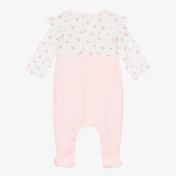 Laranjinha-بيبي غرو قطن لون زهري وأبيض بطبعة ورود | Childrensalon Outlet