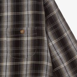 Laranjinha-Grey Check Cotton Playsuit | Childrensalon Outlet