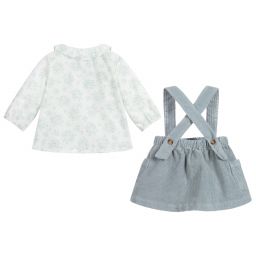 Laranjinha-Grey Corduroy Skirt Set | Childrensalon Outlet
