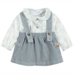 Laranjinha-Grey Corduroy Skirt Set | Childrensalon Outlet