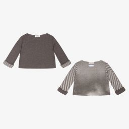 لارانجينا-Grey Reversible Baby Jacket | Childrensalon Outlet