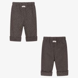 Laranjinha-Grey Reversible Baby Trousers | Childrensalon Outlet