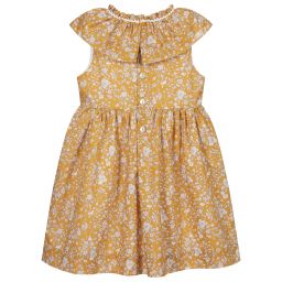 Шик от Laranjinha-Хлопковое платье с цветочным принтом | Childrensalon Outlet