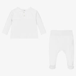 Laranjinha-Белый топ и штанишки из хлопка | Childrensalon Outlet