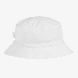 Laranjinha-White Reversible Sun Hat | Childrensalon Outlet