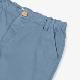 Laranjinha-Young Boys Azure Twill Shorts | Childrensalon Outlet