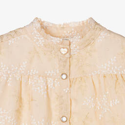 Le Chic-بلوز شيفون مطرزة لون بيج للبنات | Childrensalon Outlet