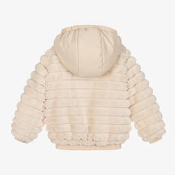 لو شيك-جاكيت فرو صناعي لون بيج للبنات | Childrensalon Outlet