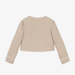 Le Chic-Girls Beige Tweed Jacket | Childrensalon Outlet