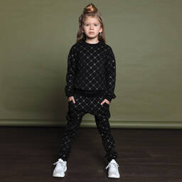 Le Chic-Girls Black Logo Sweatshirt | Childrensalon Outlet