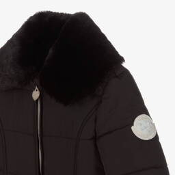 Le Chic-Girls Black Puffer Coat | Childrensalon Outlet