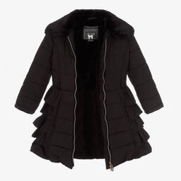 Le Chic-Girls Black Puffer Coat | Childrensalon Outlet