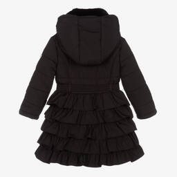 Le Chic-Girls Black Puffer Coat | Childrensalon Outlet