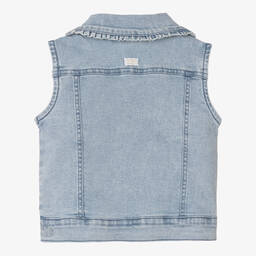 Le Chic-Girls Blue Denim Gilet | Childrensalon Outlet