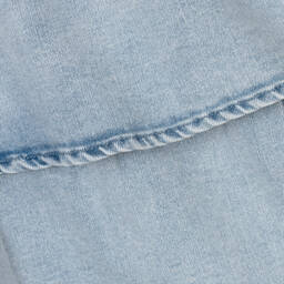 Le Chic-Girls Blue Denim Ruffle Skirt | Childrensalon Outlet