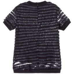 Le Chic-توب شبك وجلد إصطناعي لون كحلي للينات | Childrensalon Outlet