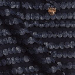 Le Chic-توب شبك وجلد إصطناعي لون كحلي للينات | Childrensalon Outlet