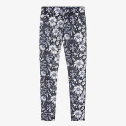 Le Chic-Girls Blue Floral Trousers | Childrensalon Outlet