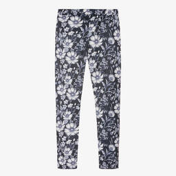 Le Chic-Girls Blue Floral Trousers | Childrensalon Outlet