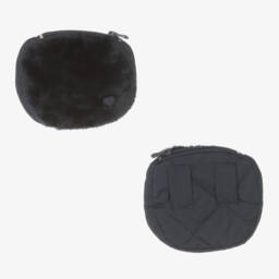 Le Chic-Girls Blue Quilted Coat with Bag | Childrensalon Outlet