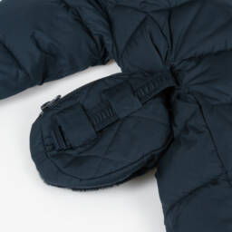 Le Chic-Girls Blue Quilted Coat with Bag | Childrensalon Outlet