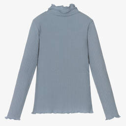Le Chic-Girls Blue Turtle Neck Top | Childrensalon Outlet