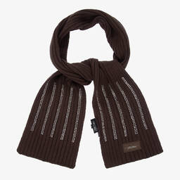 Le Chic-Girls Brown Diamanté Scarf | Childrensalon Outlet