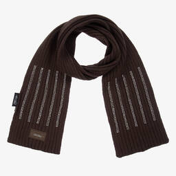 Le Chic-Girls Brown Diamanté Scarf | Childrensalon Outlet