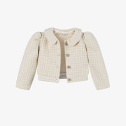 Le Chic-Girls Elegant Ivory & Gold Blazer | Childrensalon Outlet