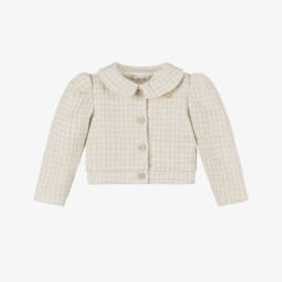 Le Chic-Girls Elegant Ivory & Gold Blazer | Childrensalon Outlet