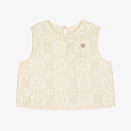 Le Chic-Элегантная кремовая кружевная блузка для девочек | Childrensalon Outlet