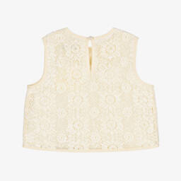 Le Chic-Элегантная кремовая кружевная блузка для девочек | Childrensalon Outlet