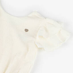 Le Chic-Girls Elegant Ivory Playsuit With Waist Tie | Childrensalon Outlet