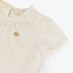 Le Chic-Элегантный кремовый атласный топ для девочек | Childrensalon Outlet