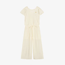 Le Chic-Элегантный кремовый комбинезон с широкими штанинами для девочек | Childrensalon Outlet