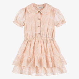 Le Chic-Платье из шифона с цветочным узором для девочек розовое | Childrensalon Outlet