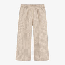 Le Chic-Girls Gold Check Pattern Trousers | Childrensalon Outlet