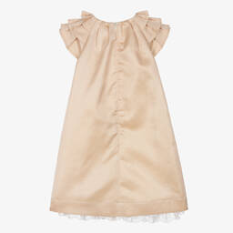 Le Chic-Girls Gold Ruffle Dress | Childrensalon Outlet