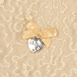 Le Chic-Золотисто-белое платье из тюля | Childrensalon Outlet