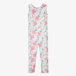 Le Chic-Girls Green Floral Print Jumpsuit | Childrensalon Outlet